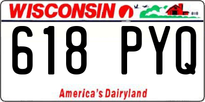 WI license plate 618PYQ