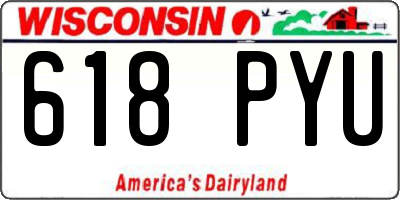 WI license plate 618PYU