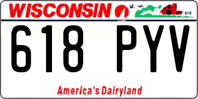 WI license plate 618PYV