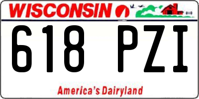WI license plate 618PZI