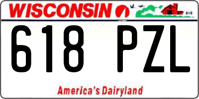 WI license plate 618PZL