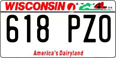 WI license plate 618PZO