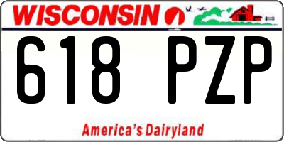 WI license plate 618PZP