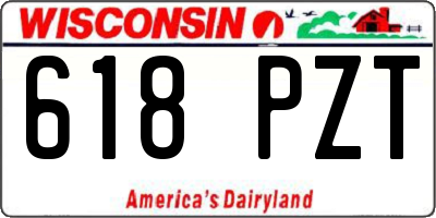 WI license plate 618PZT