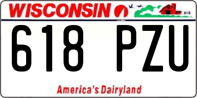 WI license plate 618PZU