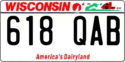 WI license plate 618QAB