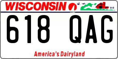 WI license plate 618QAG
