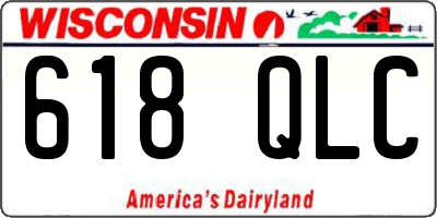 WI license plate 618QLC