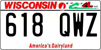 WI license plate 618QWZ