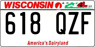 WI license plate 618QZF