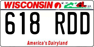 WI license plate 618RDD