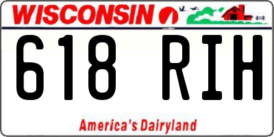 WI license plate 618RIH