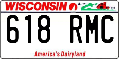 WI license plate 618RMC