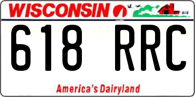 WI license plate 618RRC