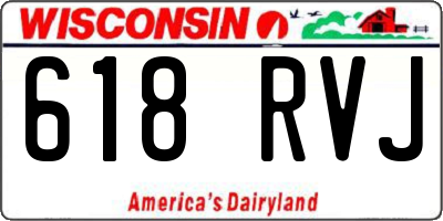 WI license plate 618RVJ