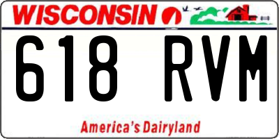 WI license plate 618RVM