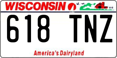 WI license plate 618TNZ