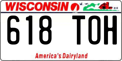 WI license plate 618TOH