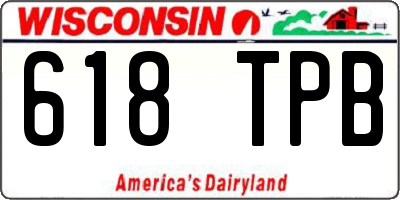 WI license plate 618TPB