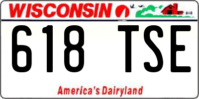 WI license plate 618TSE