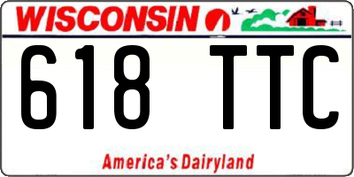WI license plate 618TTC