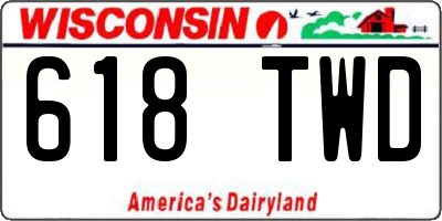 WI license plate 618TWD