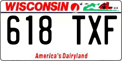 WI license plate 618TXF