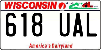 WI license plate 618UAL
