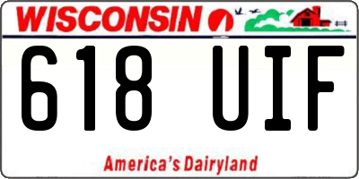 WI license plate 618UIF