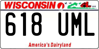 WI license plate 618UML