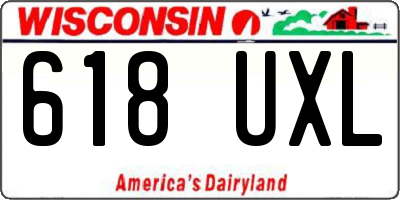 WI license plate 618UXL