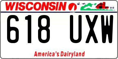 WI license plate 618UXW