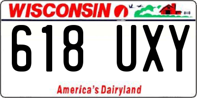 WI license plate 618UXY