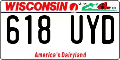 WI license plate 618UYD