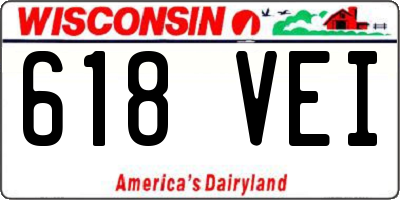 WI license plate 618VEI