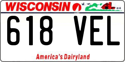 WI license plate 618VEL