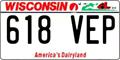 WI license plate 618VEP