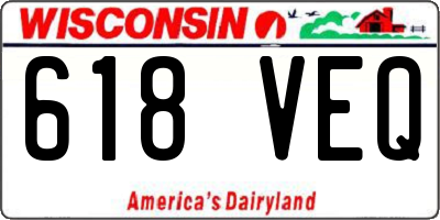WI license plate 618VEQ