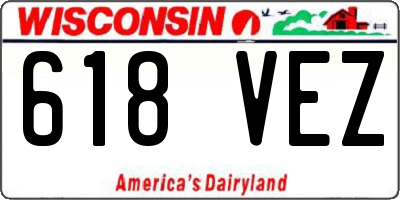 WI license plate 618VEZ