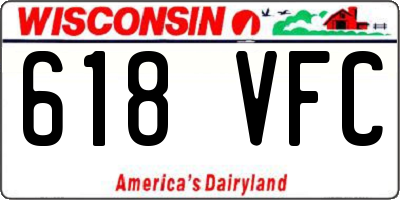 WI license plate 618VFC