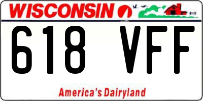 WI license plate 618VFF