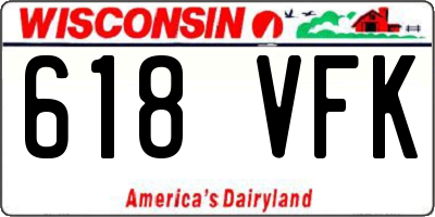WI license plate 618VFK