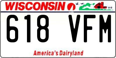 WI license plate 618VFM