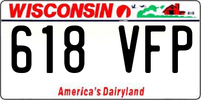 WI license plate 618VFP