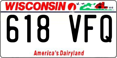WI license plate 618VFQ