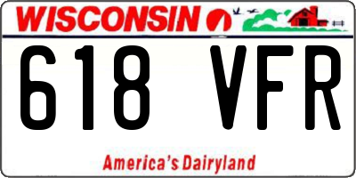 WI license plate 618VFR
