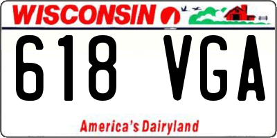 WI license plate 618VGA