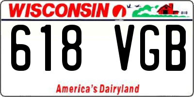 WI license plate 618VGB