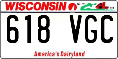 WI license plate 618VGC