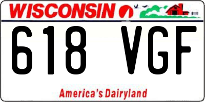 WI license plate 618VGF